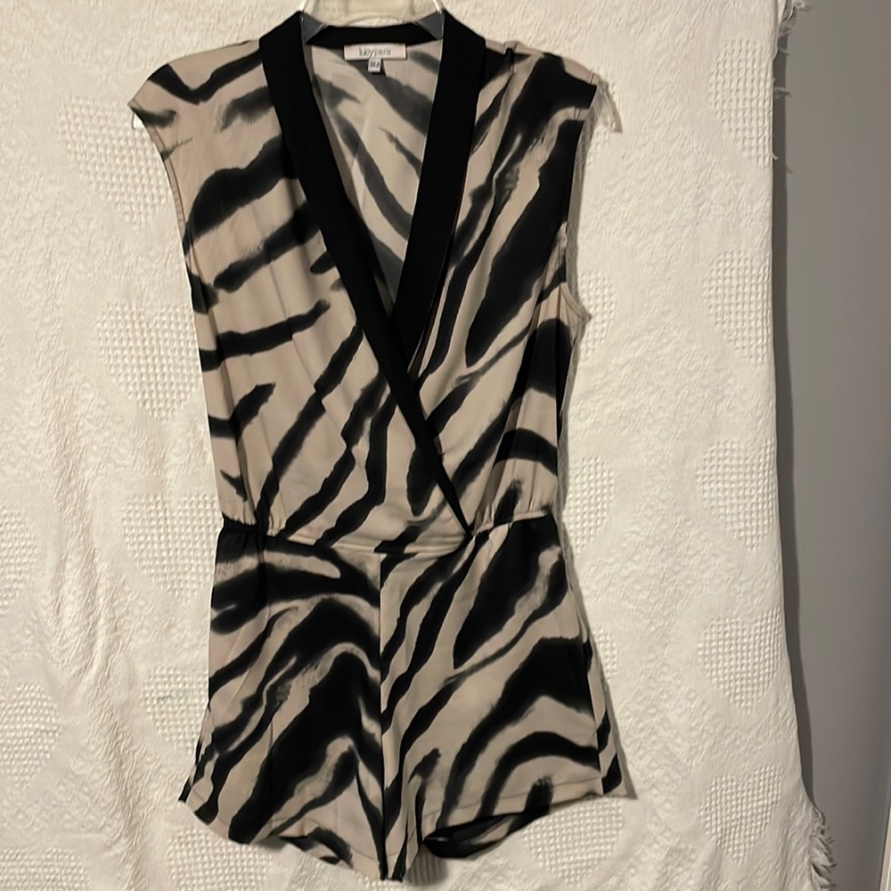 LucyParis Black and Tan Romper Size M
